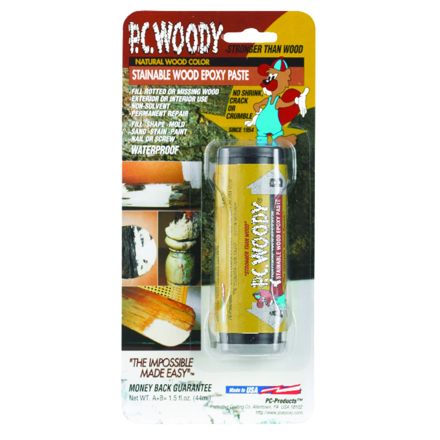 1.5 Oz. Two-part Wood Epoxy Paste For Permanent Repairs