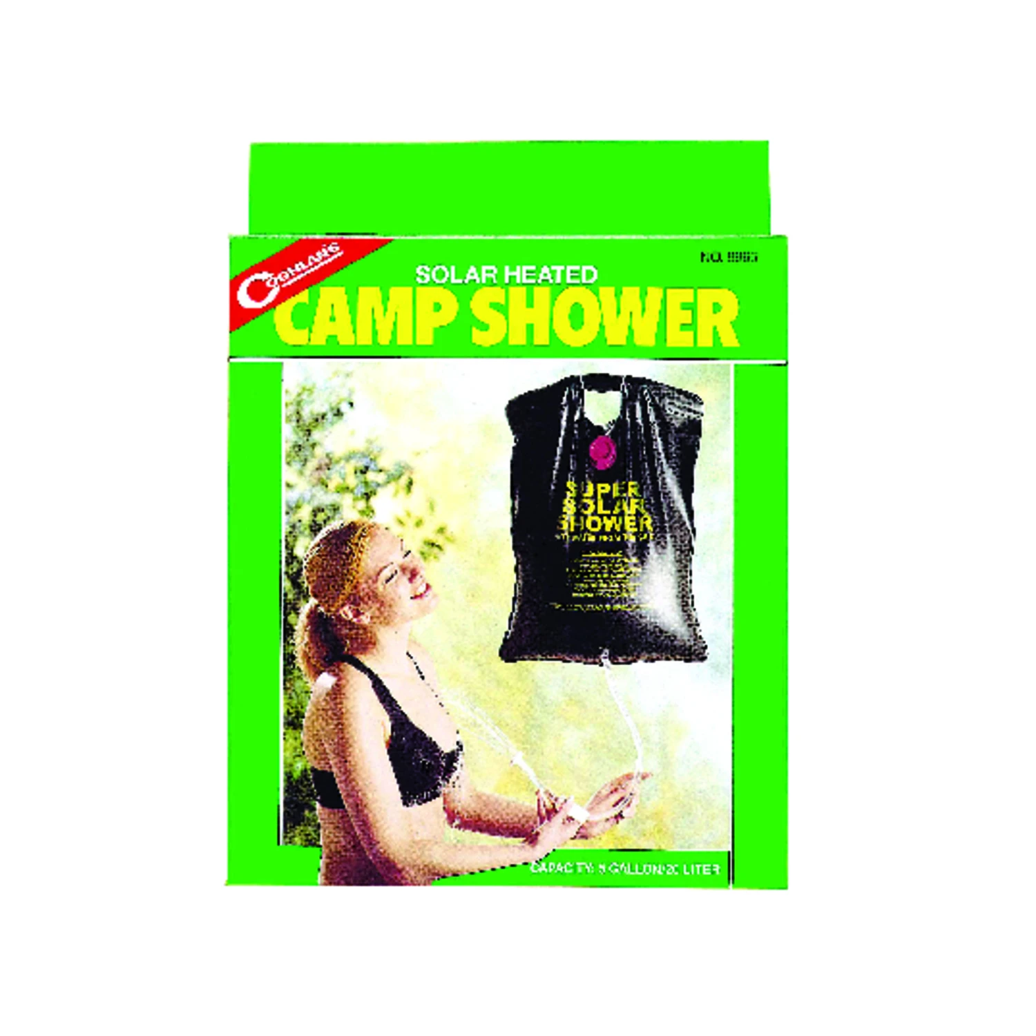 Coghlan's 5 Gal. Solar Heated Camp Shower, Pvc, Black, Model #9965, 1 Pk