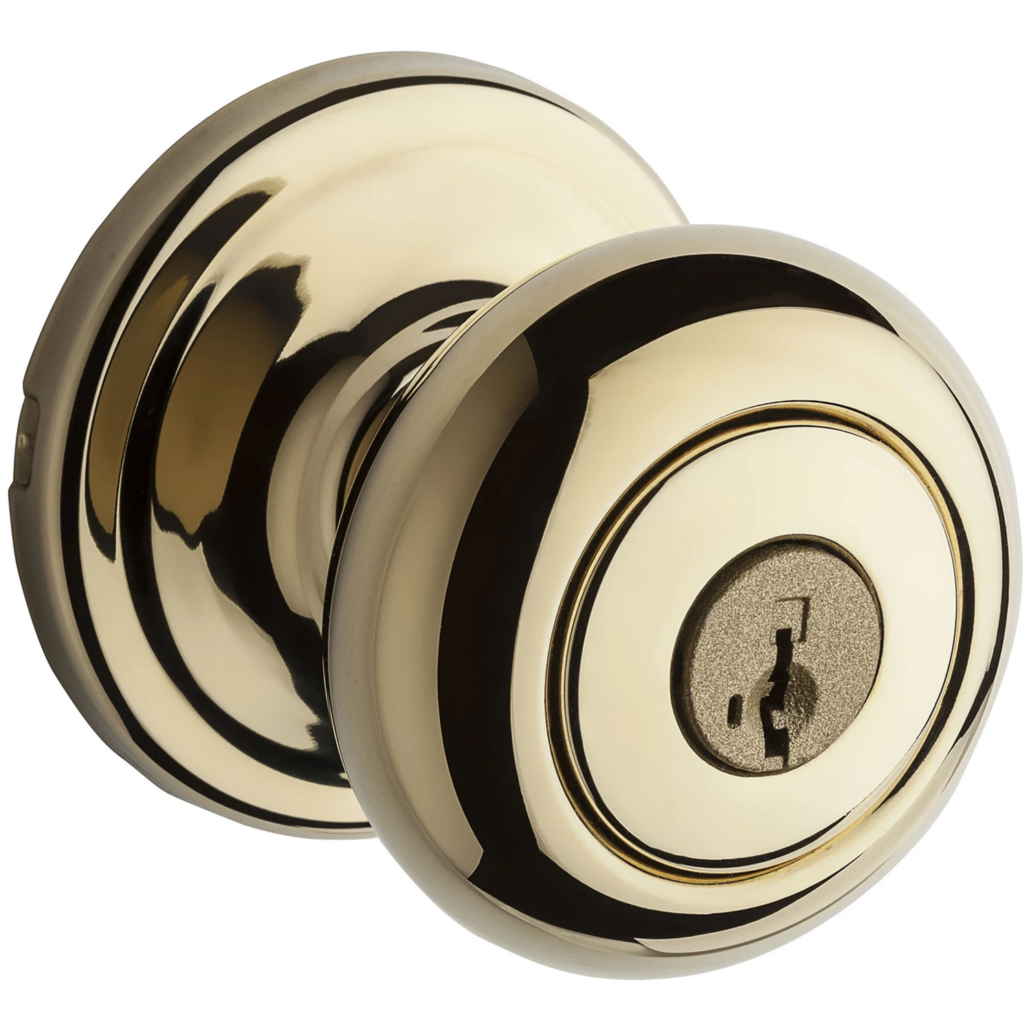 Polished Brass Juno Entry Door Knob With Smartkey Technology