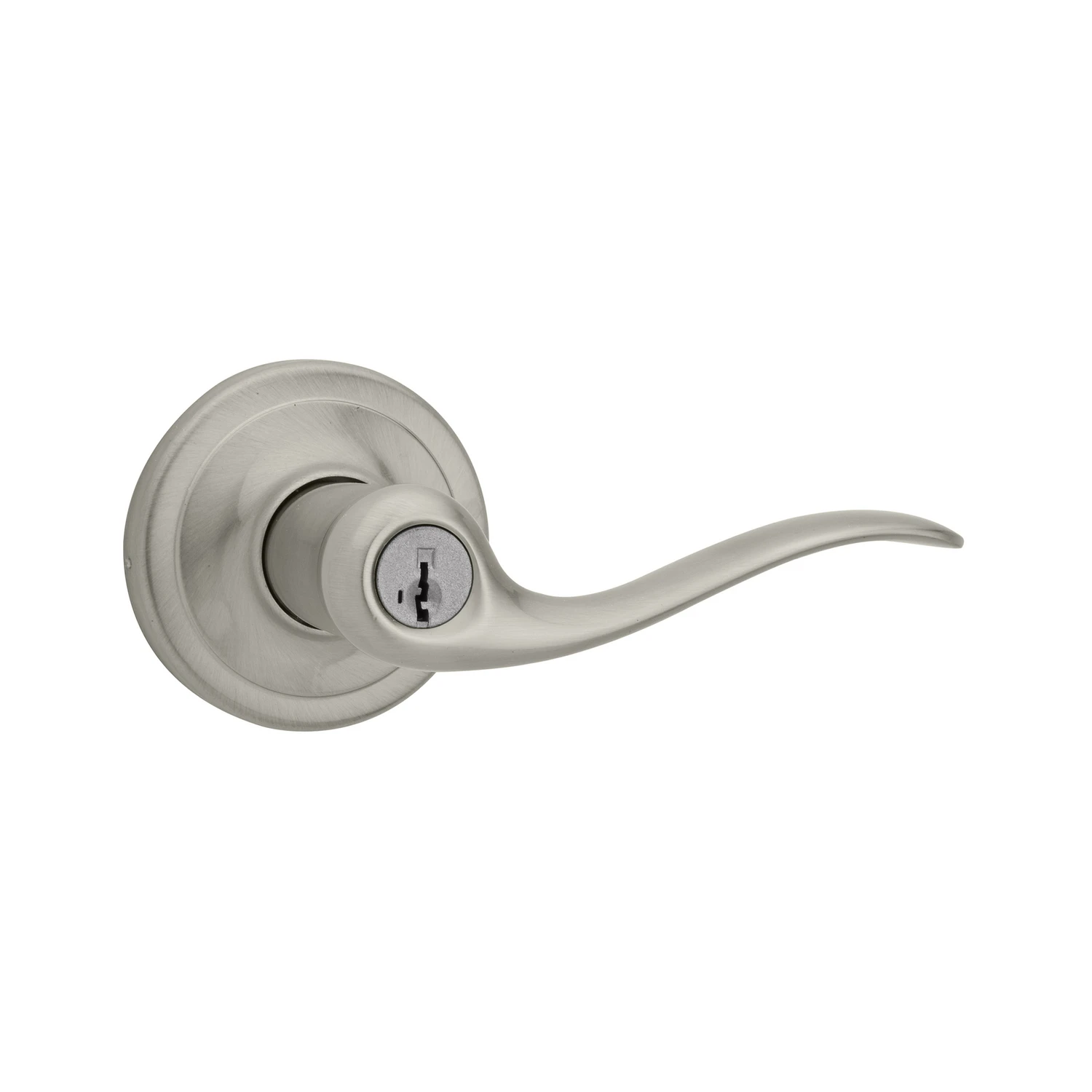 Satin Nickel Tustin Entry Door Lever With Smartkey Technology