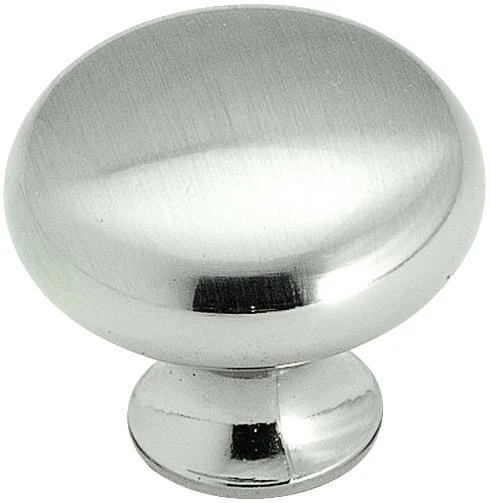 Amerock Anniversary Round Cabinet Knob 1-3/16 in. Dia. 1 in. Sterling Nickel 1 pk