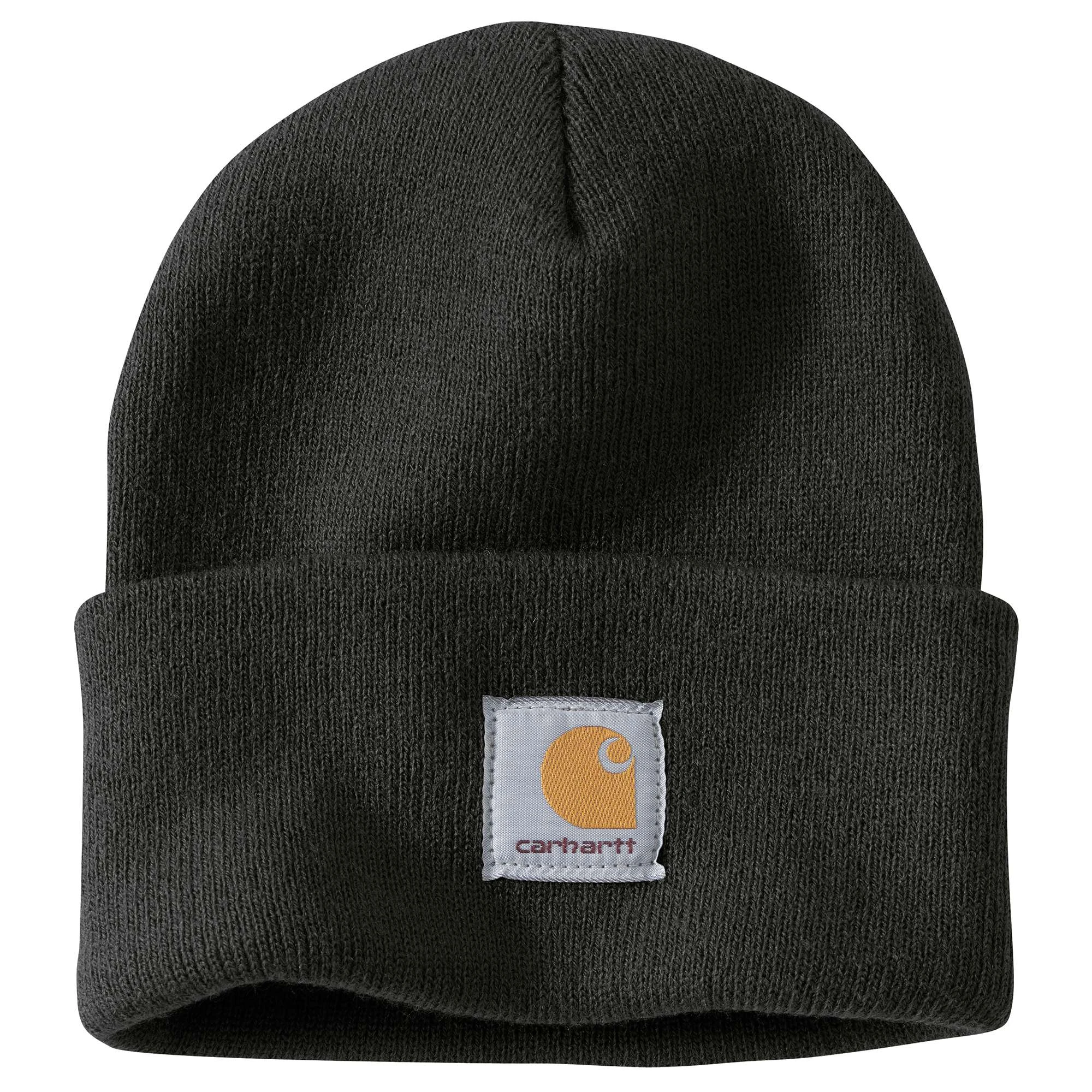 Black Acrylic Watch Hat Beanie Winter Cap