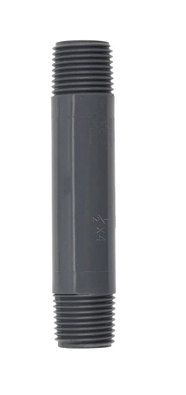 Schedule 80 PVC Pipe Nipple, 1/2 x 4 In.