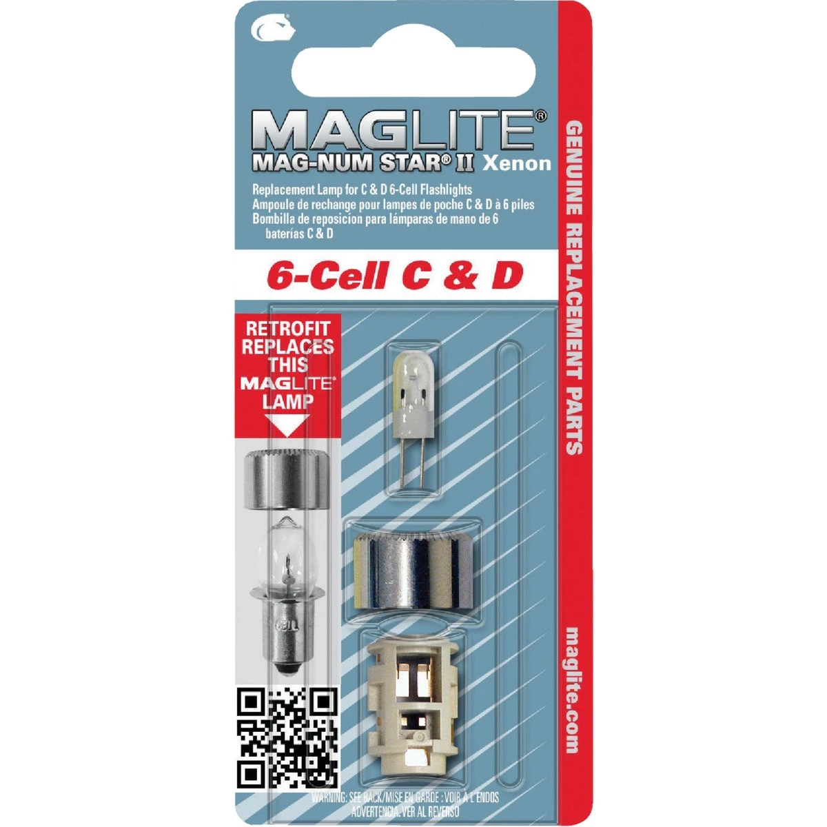 Mag-num Star Ii 6-cell C & D Xenon Flashlight Bulb Bi-pin Base