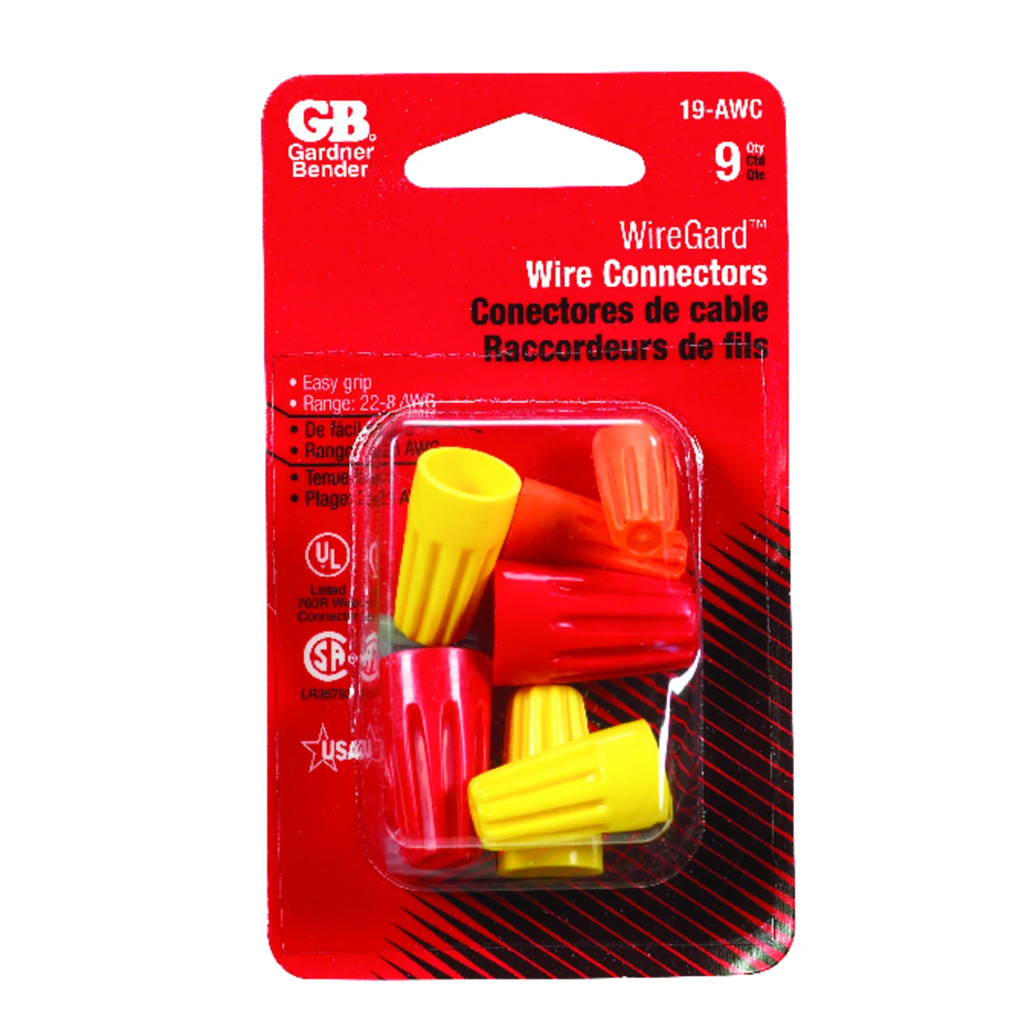 Wire Connector, Twist-On, Assorted Sizes, 9-Pk.