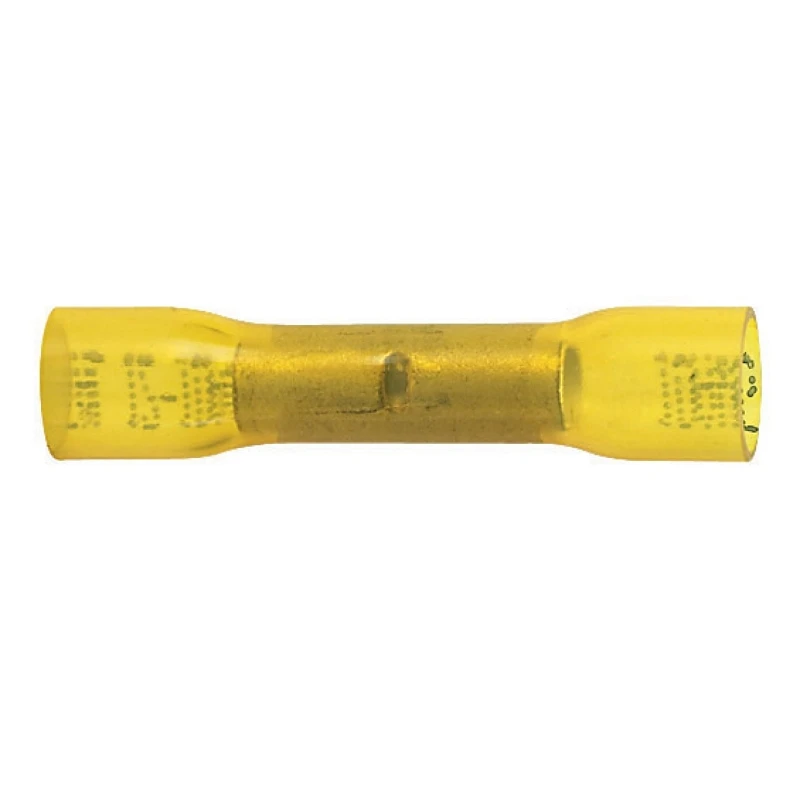 Butt Splice Connector, Yellow Nylon, Insulated, 12-10 AWG, 25-Pk.