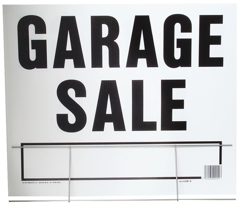 Lgs-2 Double-sided Garage Sale Sign, 24 In. W X 20 In. H, Weatherproof