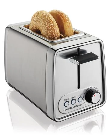 22791c Modern Chrome 2 Slice Toaster, 850 Watts, Wide Slots