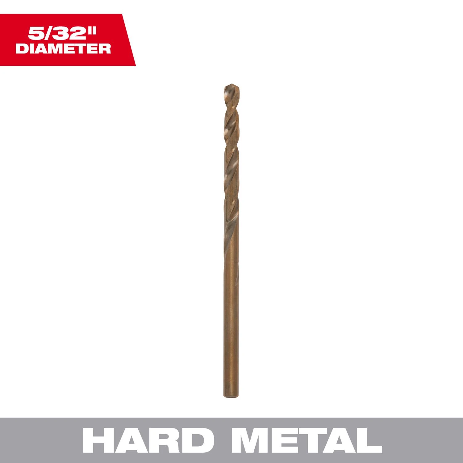 Red Helix 5/32 In. Cobalt Drill Bit, 3.13 In. Length, 135 Degree Tip