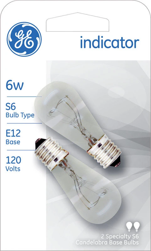 Clear Light Bulbs, 6 Watt, 2-Pk.