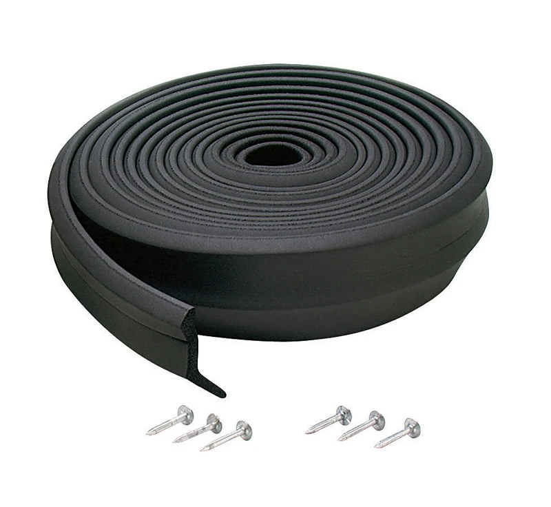 Garage Door Bottom Weatherstripping Black Rubber 16 Feet Length