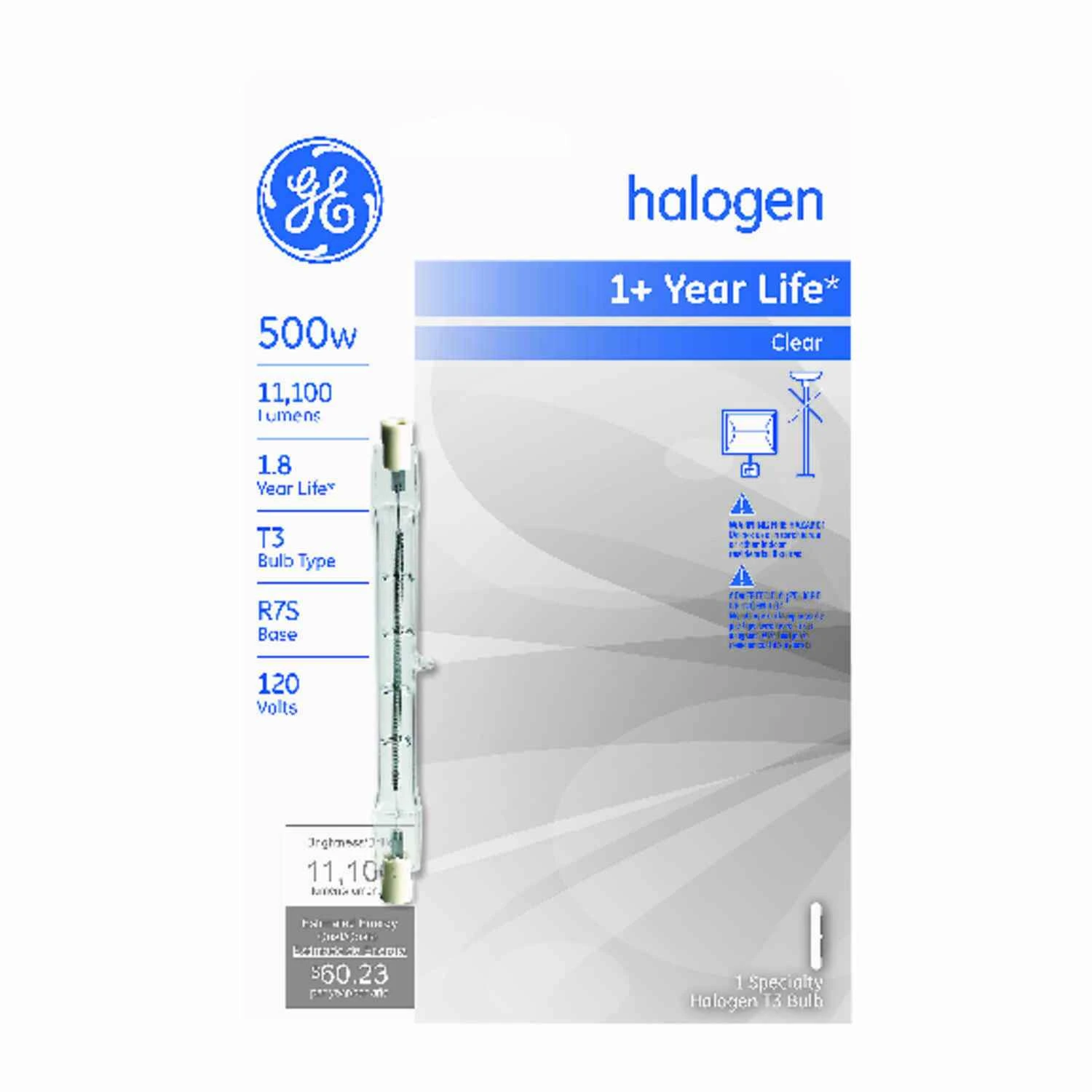 GE500W CLR DE Halo Bulb