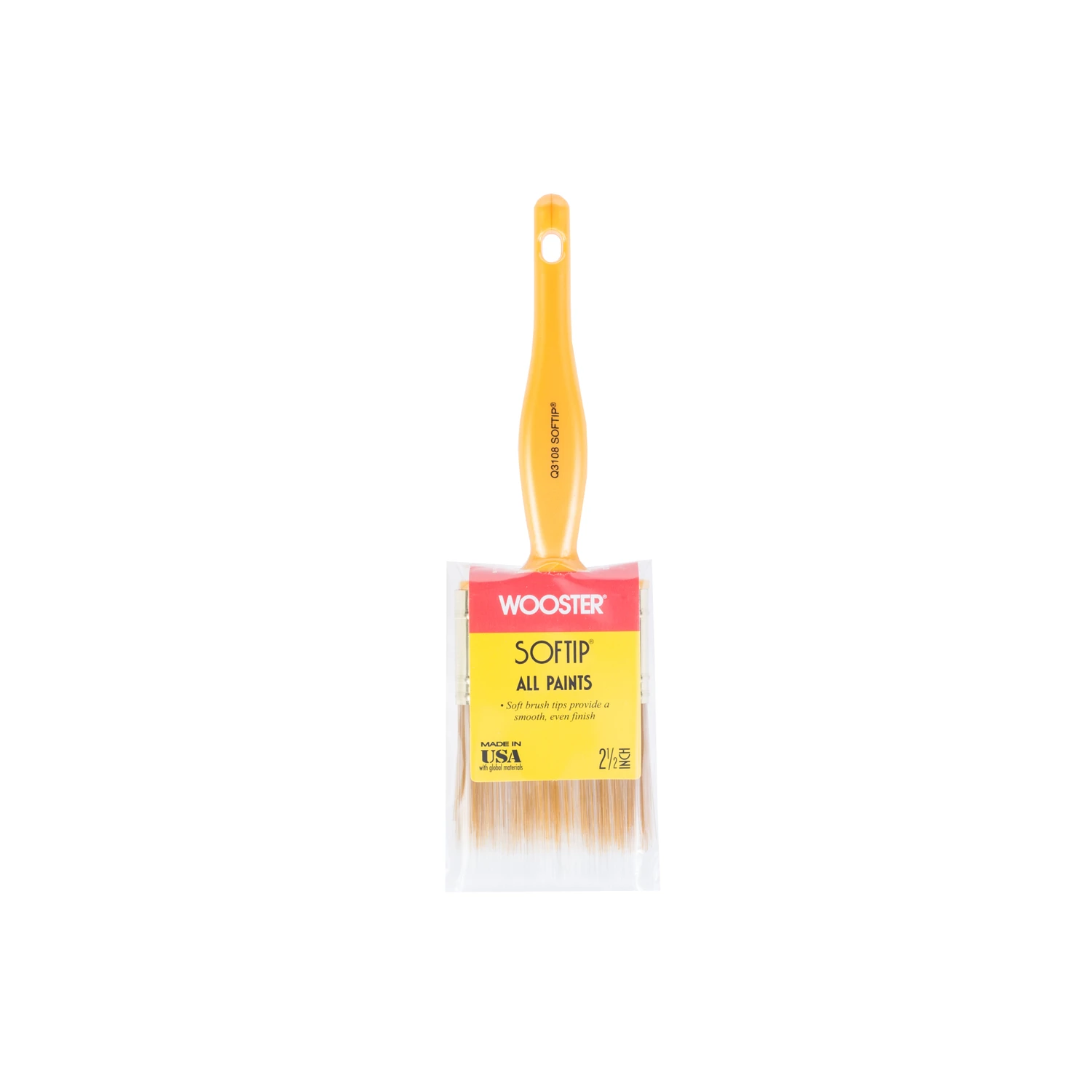 Softip Paint Brush, Nylon and Polyester Bristles, 2.5 Inch Width