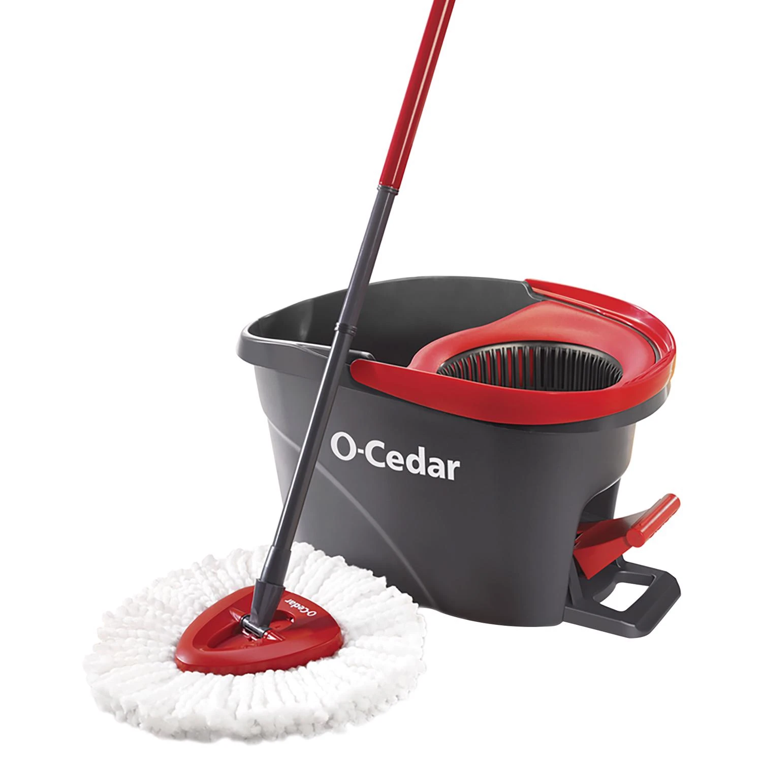 Easywring Spin Mop And Bucket System With Microfiber Mop Head And Metal Handle