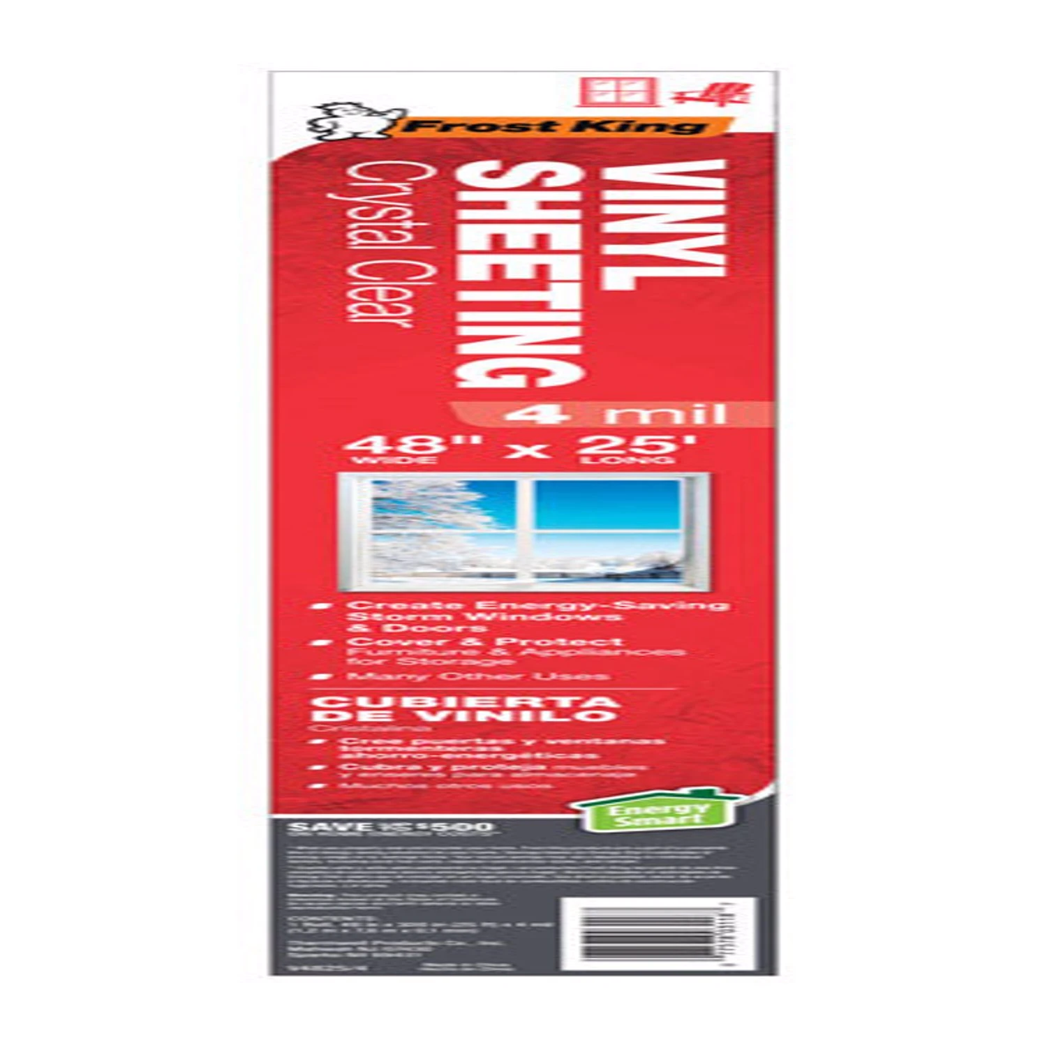 48 In. X 25 Ft. 4 Mil Clear Vinyl Sheeting Roll For Windows And Doors