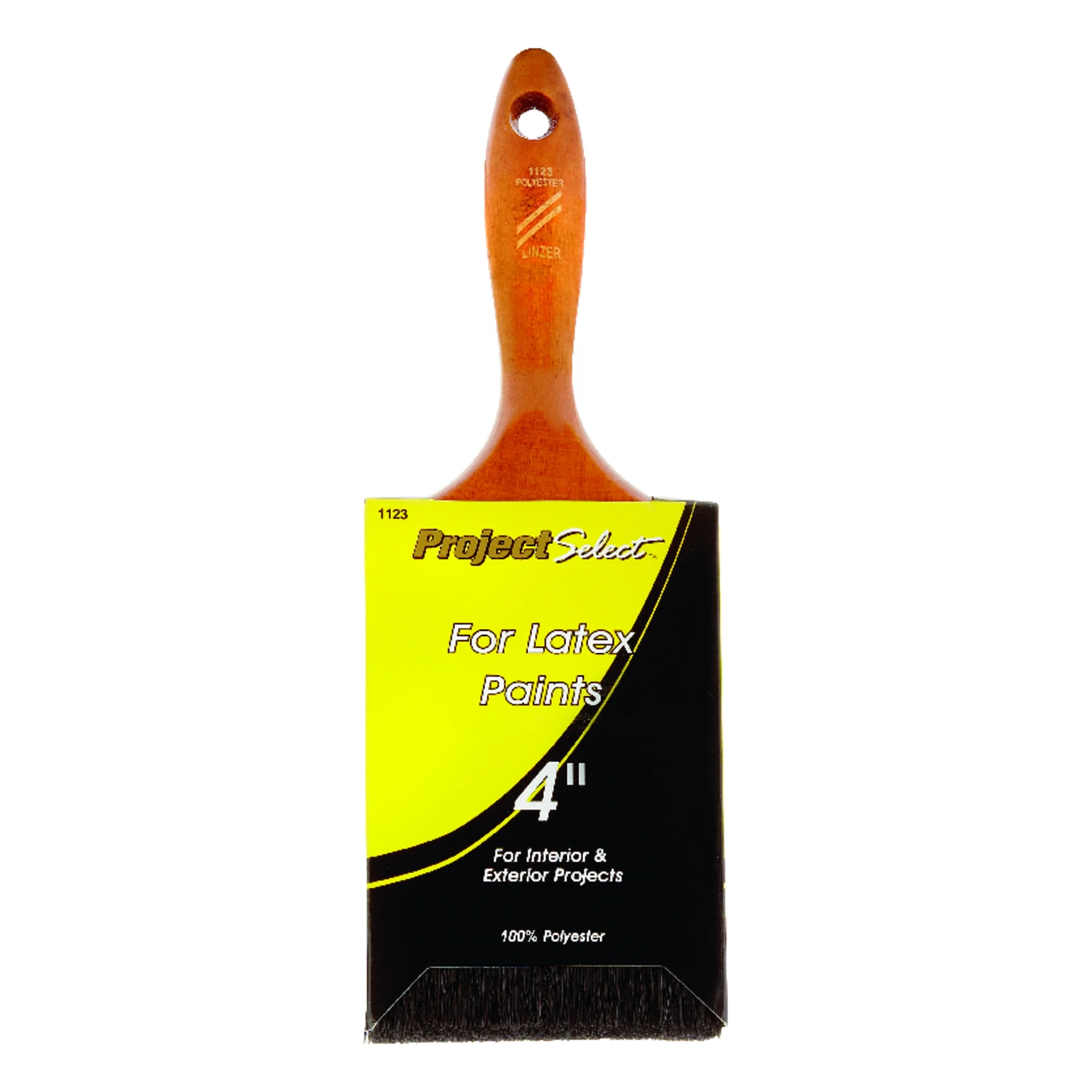 Project Select 4 In. Flat Paint Brush With Beaver Tail Handle And Polyester Bristles