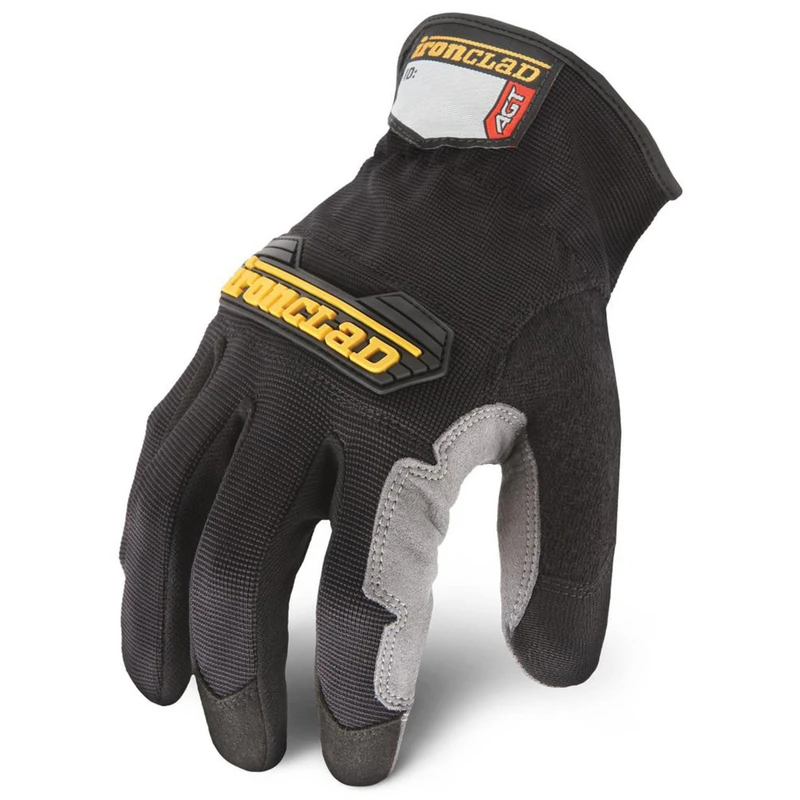 Workforce Men's Synthetic Leather Palm Work Gloves Gray Large