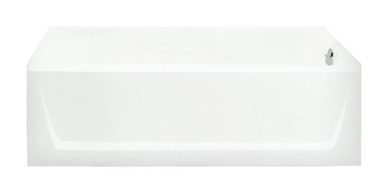 Left-Hand High-Gloss White Ensemble Bathtub 5 Feet
