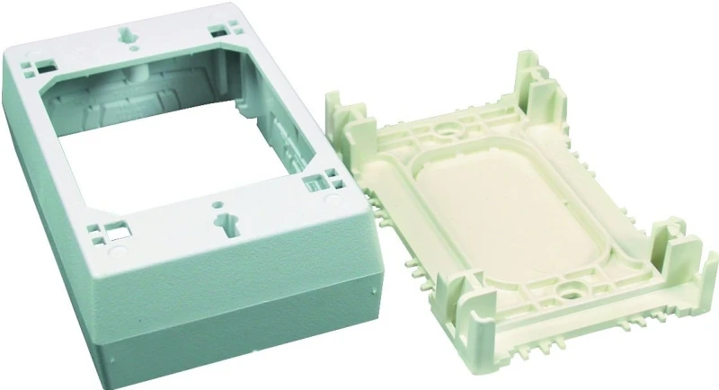 White Plastic 1-3/8 In. Outlet Box For Dimmer Switches