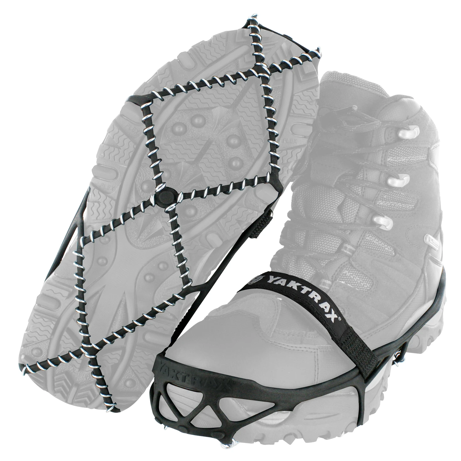 Pro Extra Large Black Rubber Ice Cleat For Unisex Footwear
