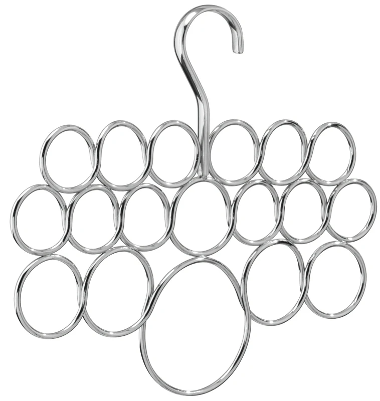 11.5 In. H X 9.5 In. W X 5 In. L Steel Scarf Holder With 18 Loops, 1 Pk