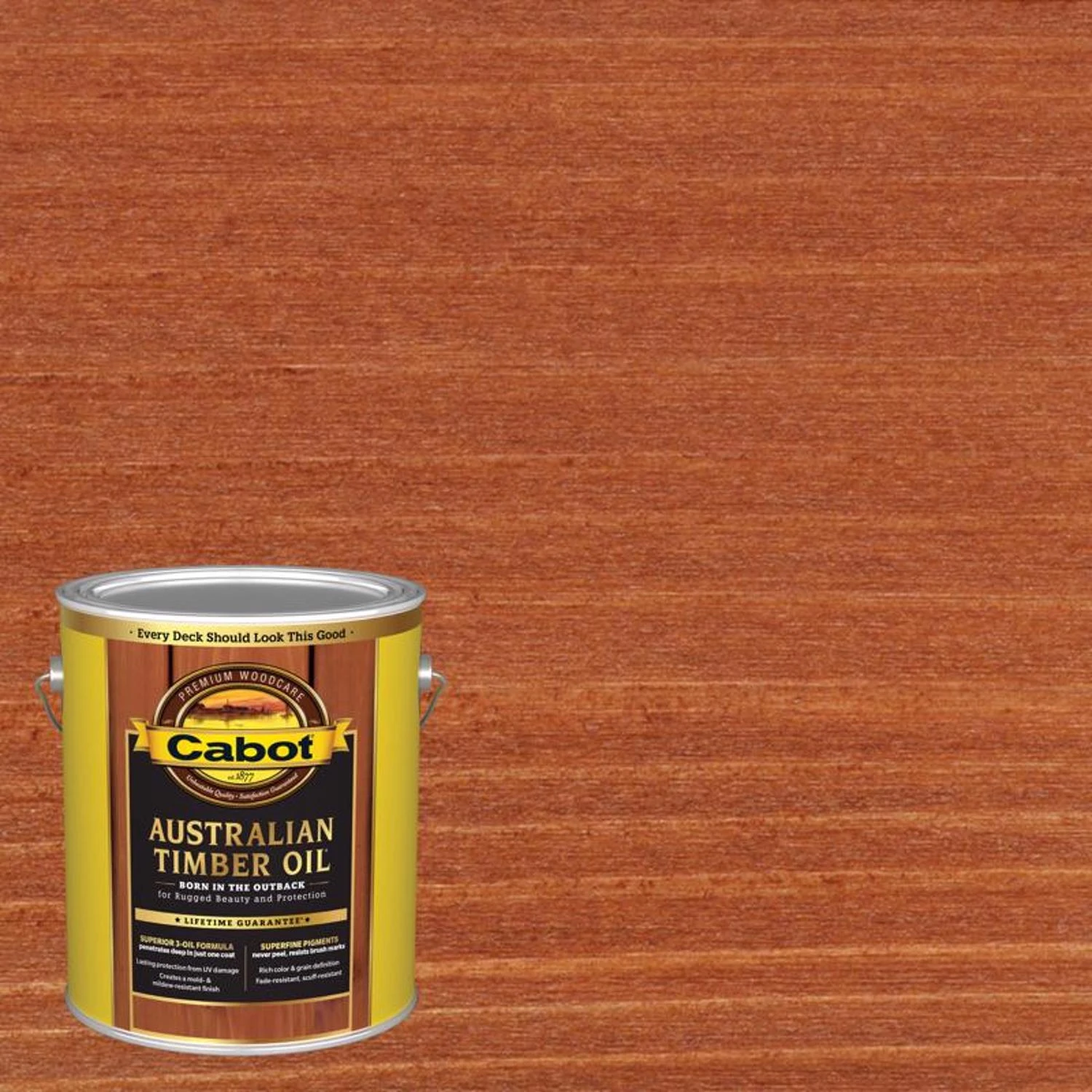 Australian Timber Oil, Mahogany Flame, 1 Gallon, Translucent Exterior Finish