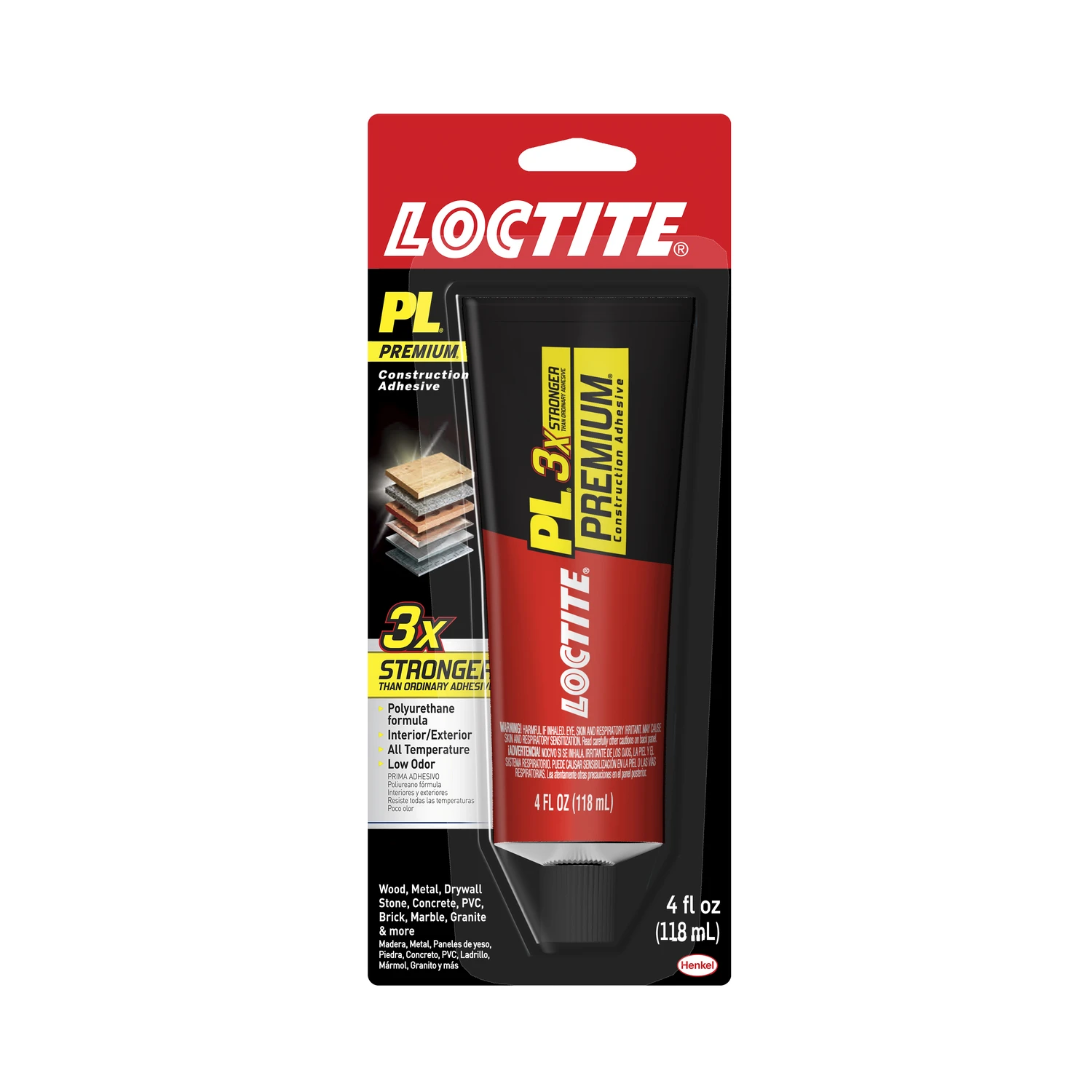4 Oz. Polyurethane Construction Adhesive - Strong, Waterproof, Multi-purpose