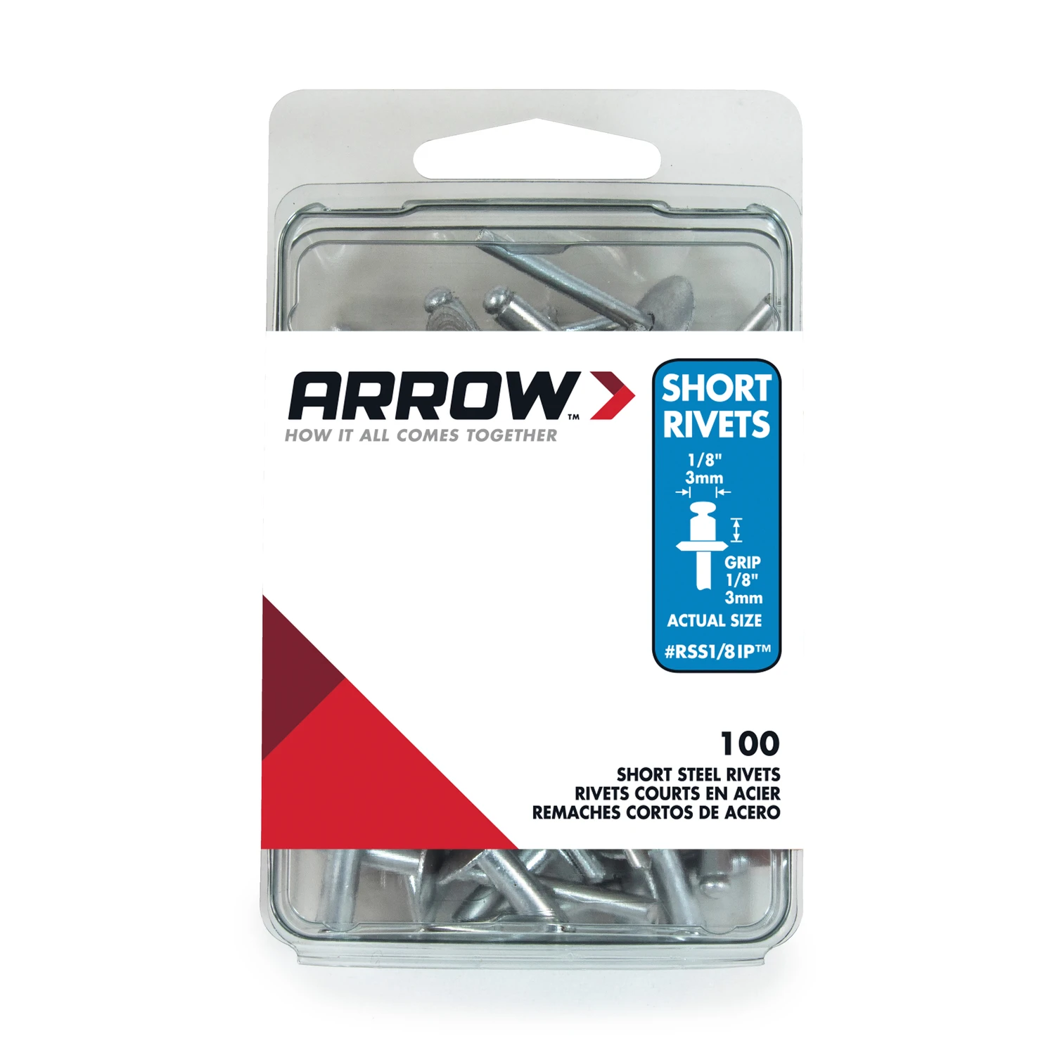 Arrow 1/8 In. x 1/8 In. Steel Rivet (100-Count)