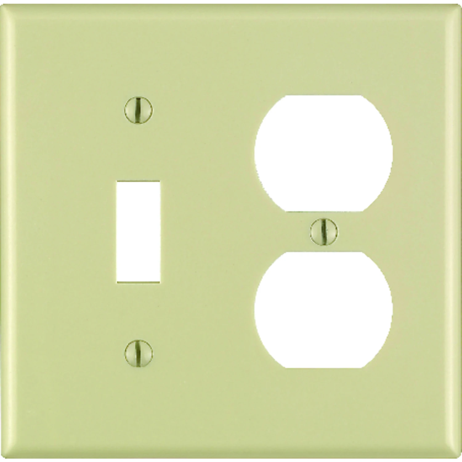 Leviton Ivory 2 gang Thermoset Plastic Duplex/Toggle Wall Plate 1 pk