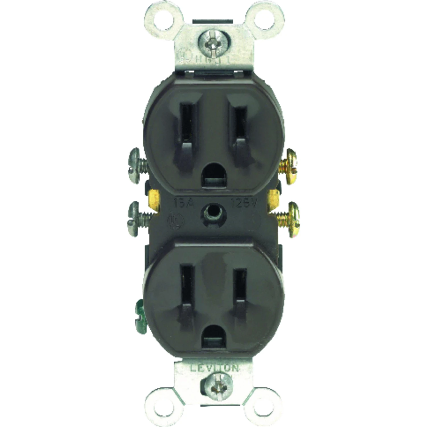 Leviton 15 amps 125 volt Brown Outlet 5-15R 1 pk