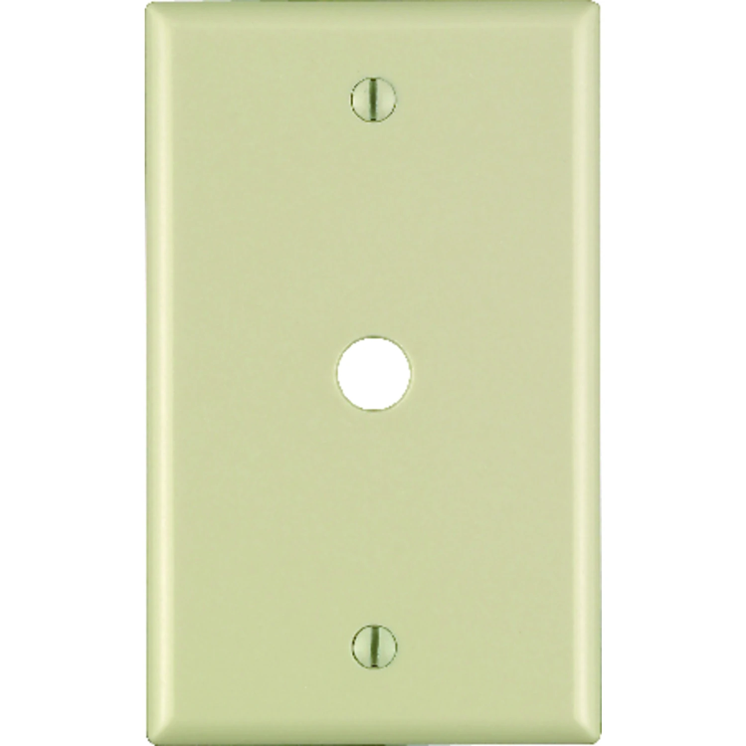 1-gang Plastic Ivory Telephone/cable Wall Plate, 0.312 In. Hole, Model 001-86013