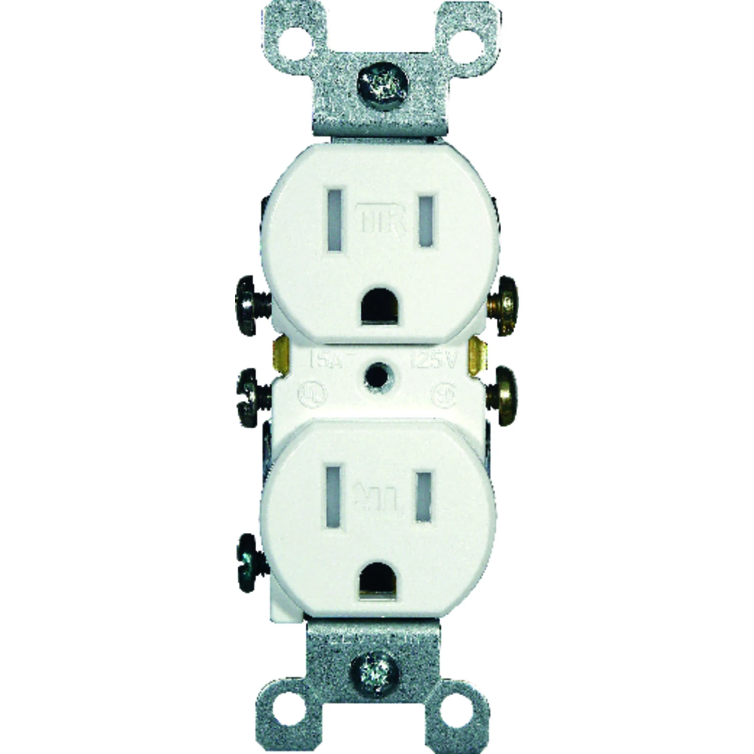 Leviton 15A White Tamper Resistant 5-15R Duplex Outlet