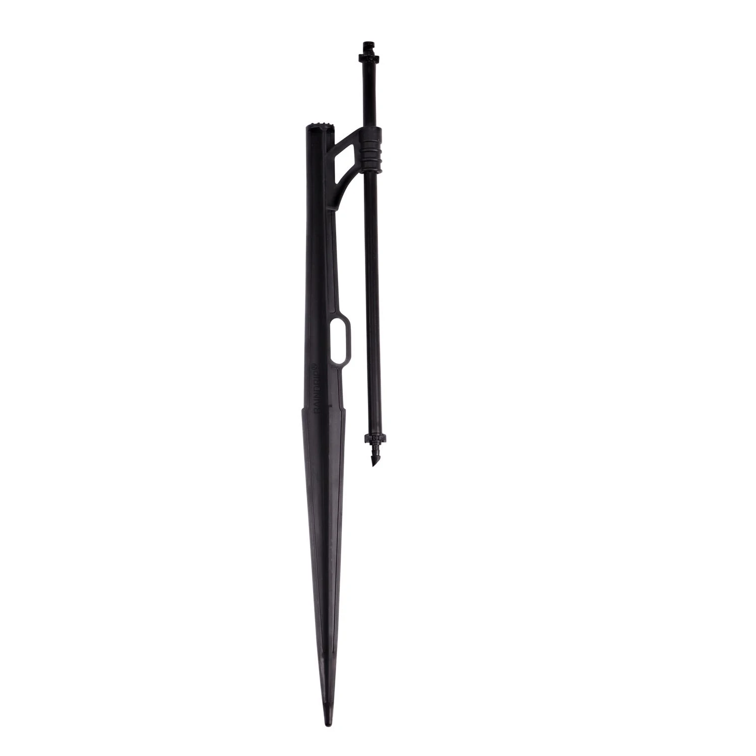 Winged Jet Assembly, Half-Circle Pattern, Fan Spray, 1/4-In. Barbed Inlet, 13-In. Stake, Adjustable Riser