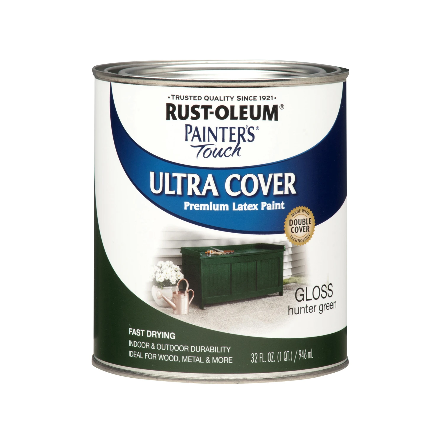 Painter's Touch 2x Ultra Cover Premium Latex Paint, Hunter Green, 1 Quart