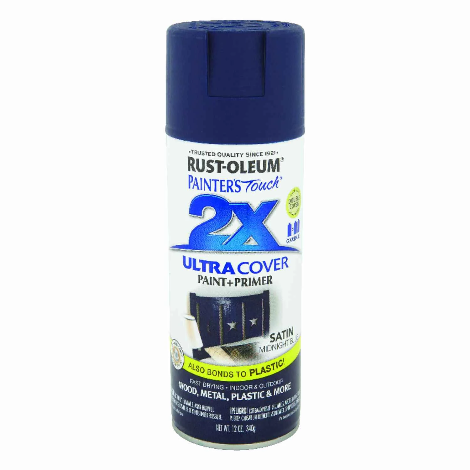Painter's Touch 2x Ultra Cover 12 Oz. Satin Spray Paint, Midnight Blue