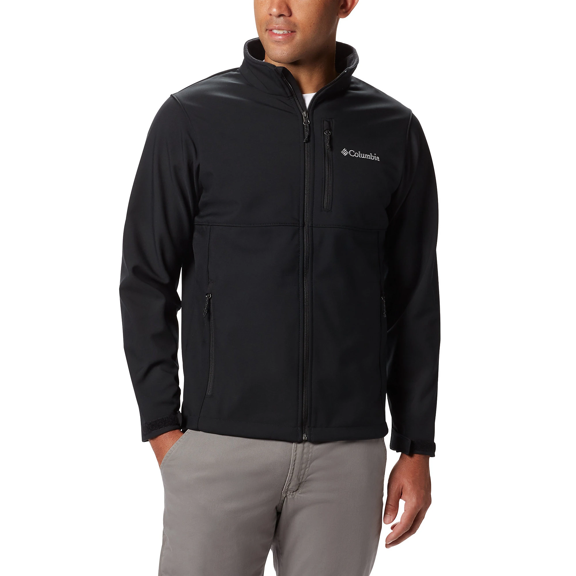 Men's Ascender Softshell Jacket - Large - Black - Water Resistant
