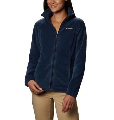 Women's Benton Springs Full Zip Fleece Jacket - Xl - Columbia Navy Blue