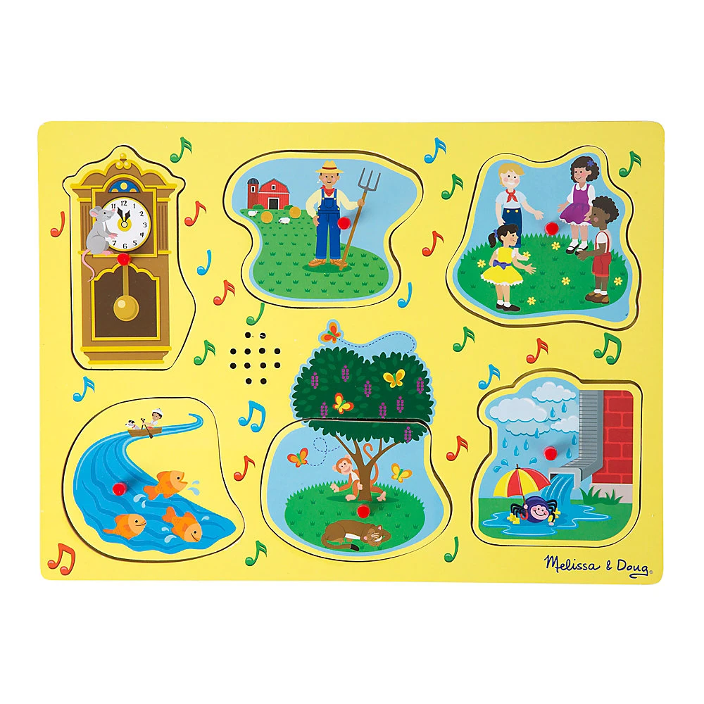 Nursery Rhymes 1 Sound Puzzle - Wooden Educational Toy For Kids