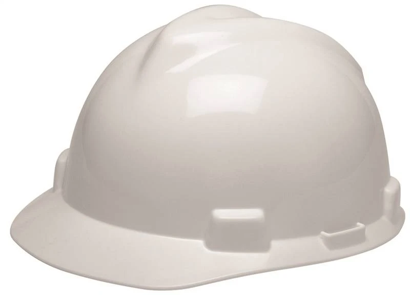 V-gard 475358 Hard Hat, Size 6-1/2 To 8, White, Ratchet Suspension