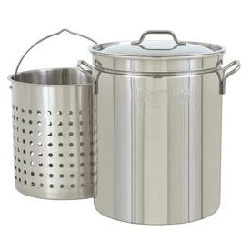 44 Quart Stainless Steel Stock Pot With Lid And Basket