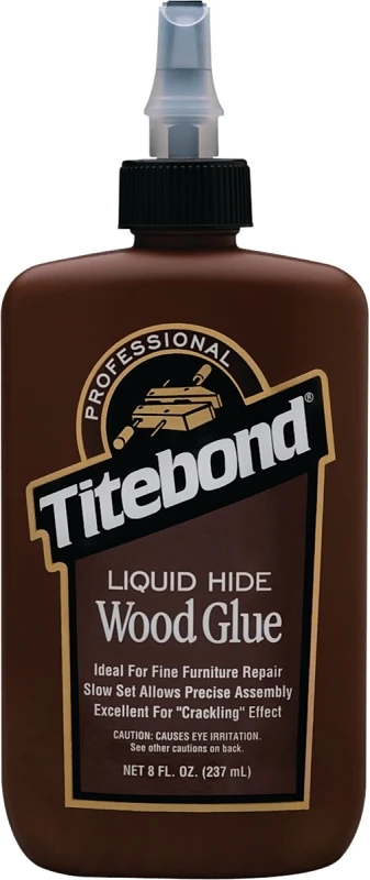 Liquid Hide Wood Glue 8 Oz - Amber, High Strength, Voc Compliant