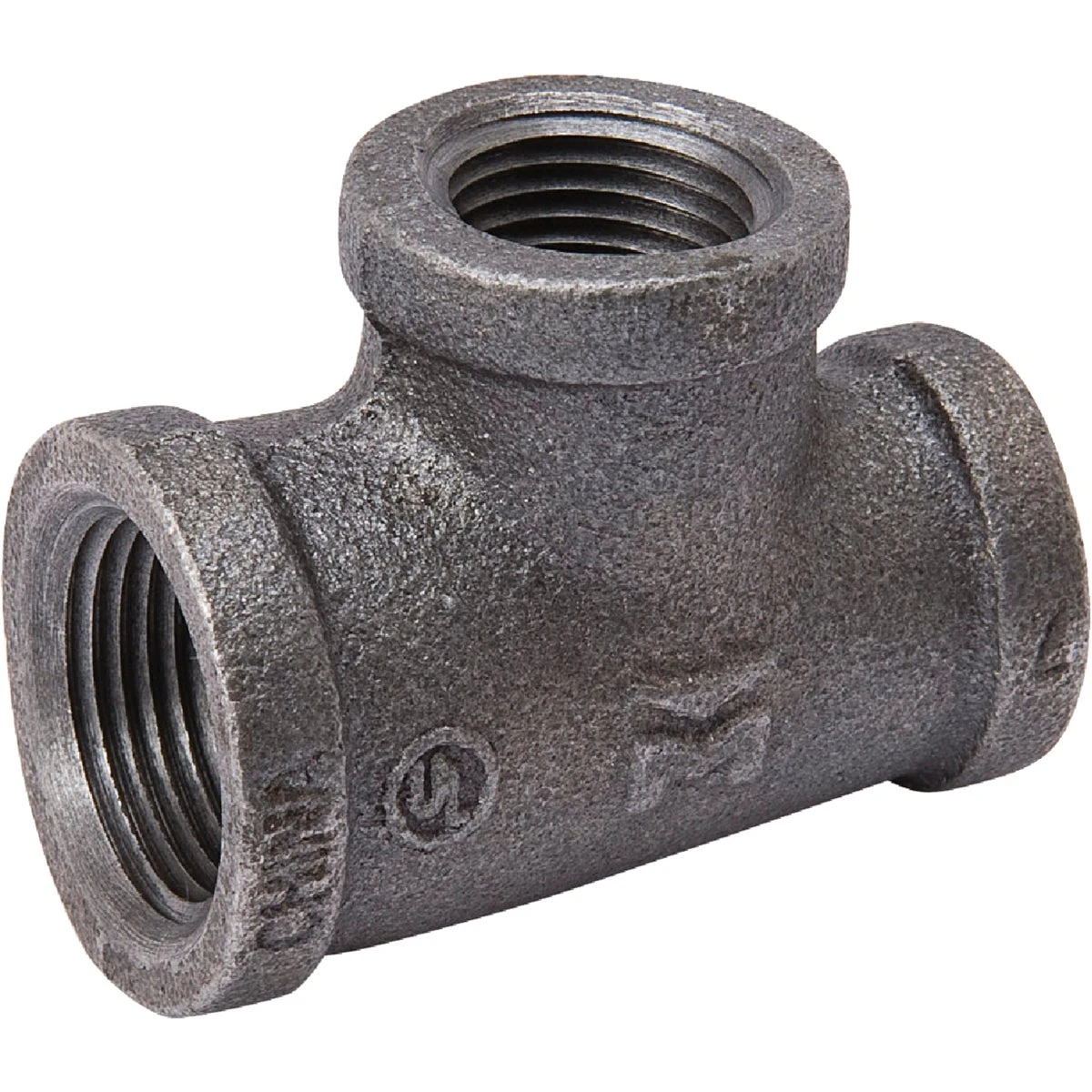 3/4 In. X 3/4 In. X 1/2 In. Reducing Malleable Black Iron Tee