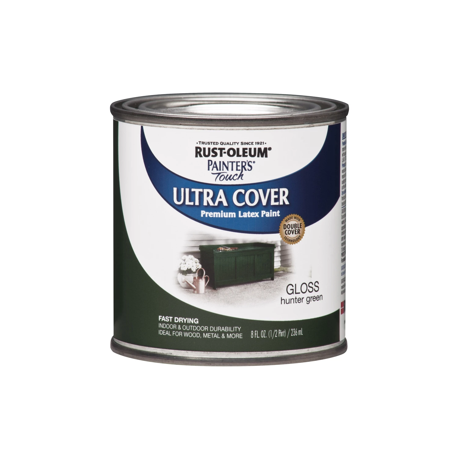 Painter's Touch Ultra Cover Gloss Latex Paint, Hunter Green, 1/2 Pint