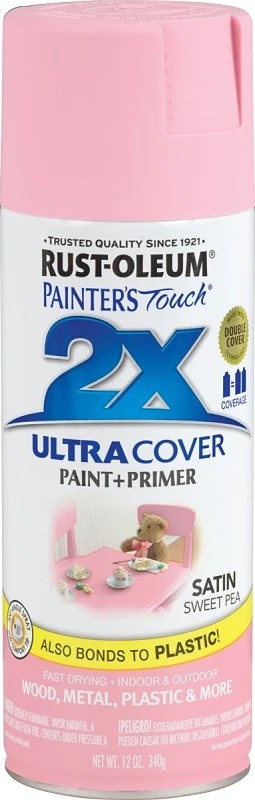 Painter's Touch 2x Ultra Cover 12 Oz. Satin Spray Paint, Sweet Pea