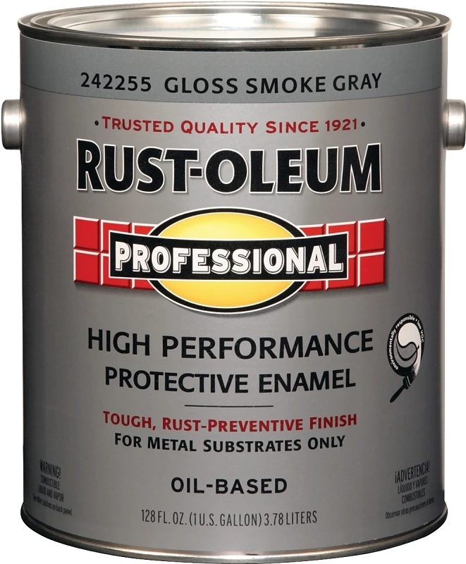 Professional Gloss Smoke Gray Enamel Paint, 1 Gallon, Voc Compliant