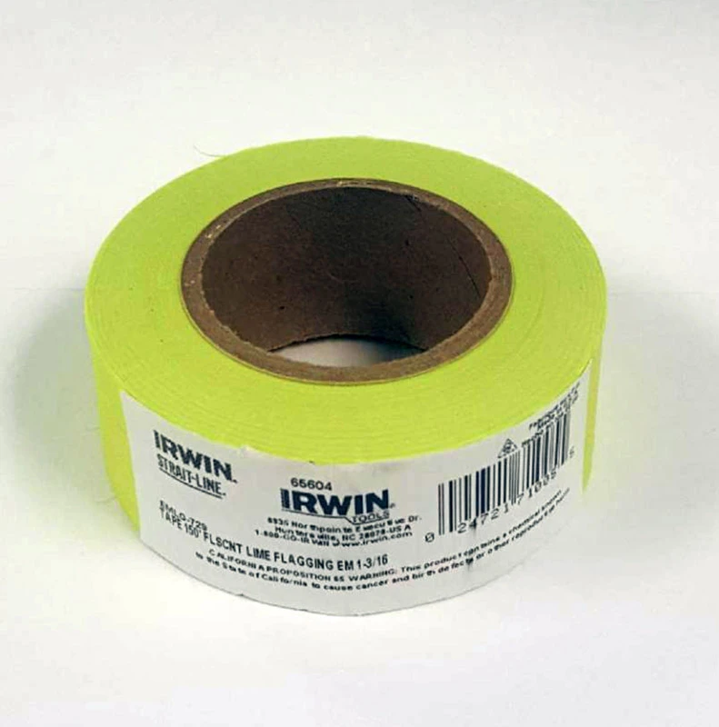 Strait-line 150 Ft. L X 1-3/16 In. W Pvc Flagging Tape In Lime