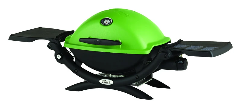 Q-1200 Portable Gas Grill with 8500 BTU Output, Green Finish