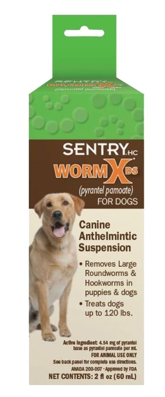 Dog De-Wormer for Dogs Up to One Hundred Twenty Pounds, Two Ounce Bottle