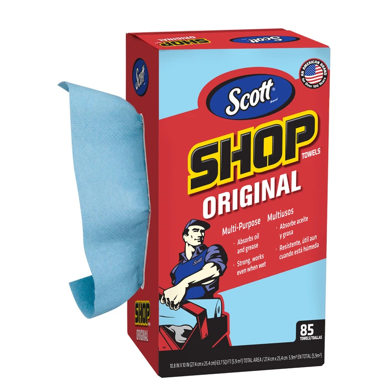 Shop Towels Original, Blue, Pop-up Box, 85-Ct.
