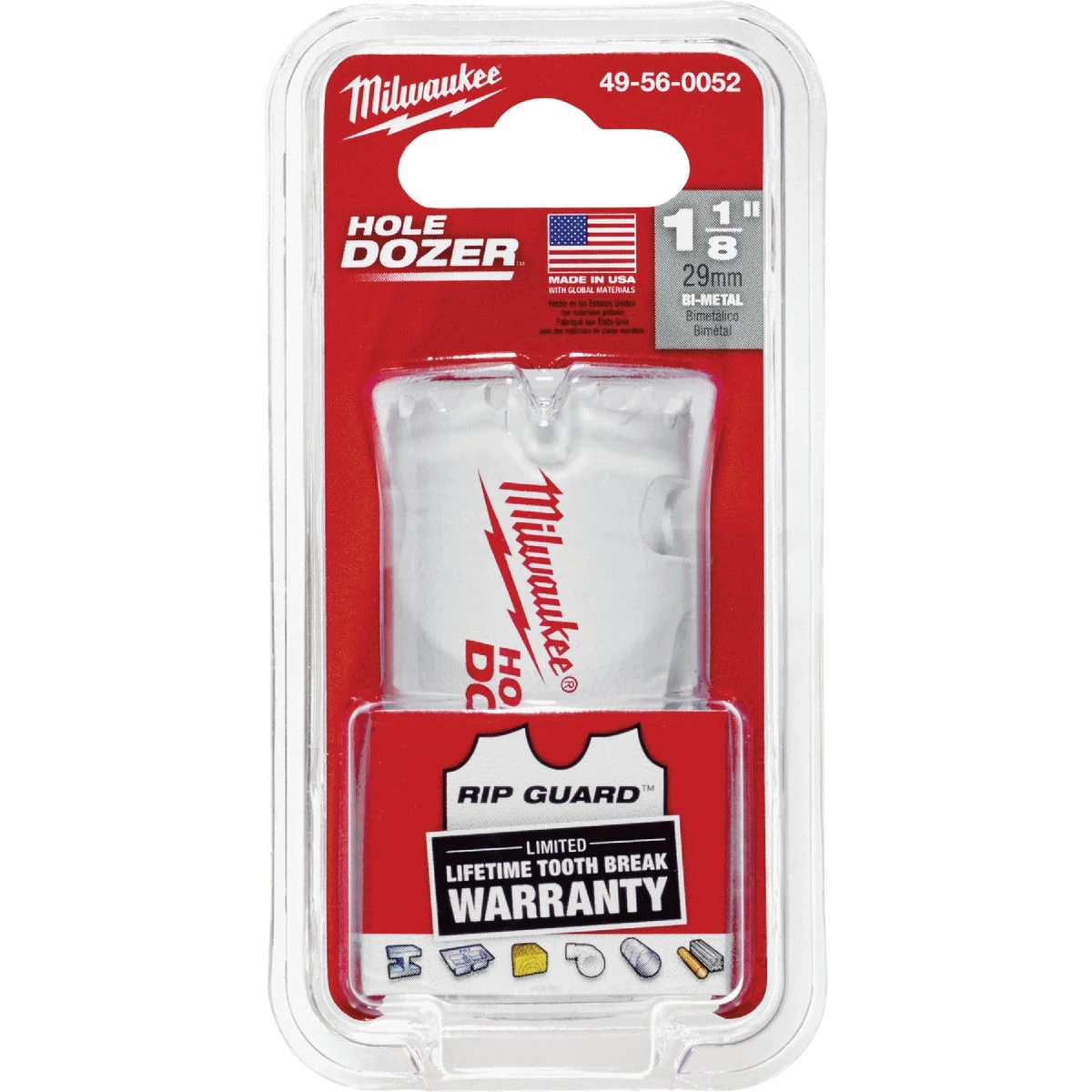 Hole Dozer 1-1/8 In. Bi-metal Hole Saw With Plug Jack